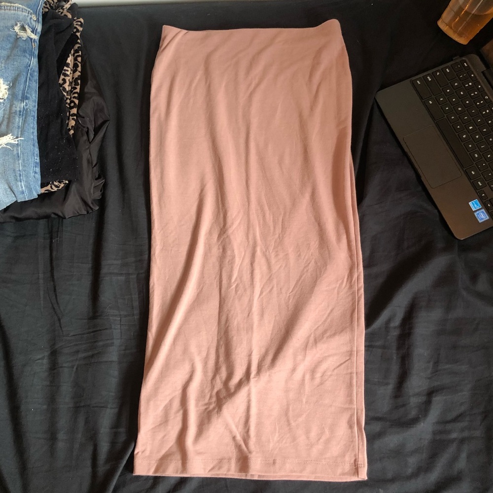 NUDE MINI SKIRT